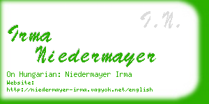 irma niedermayer business card